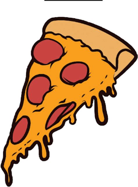 Pizza Tumblr Stickers Cartoon Pizza Slice Png - Clip Art Library