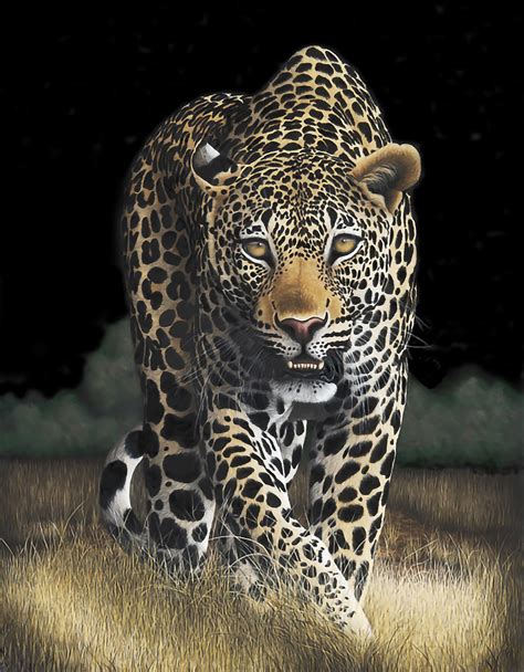 Debbie Le Sueur: Wild African Animal Paintings on Leather - EmptyEasel.com