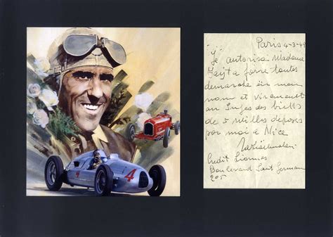 Tazio Nuvolari Autograph | signed letters Tazio Nuvolari Autograph ...