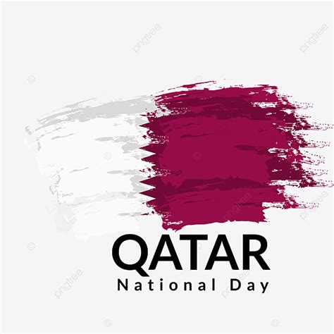 Qatar National Day Vector Art PNG, Qatar National Day With Painted ...