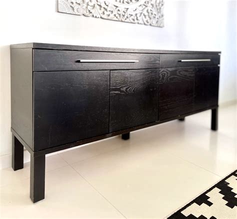 IKEA Bjursta buffet sideboard black/brown, Furniture & Home Living ...