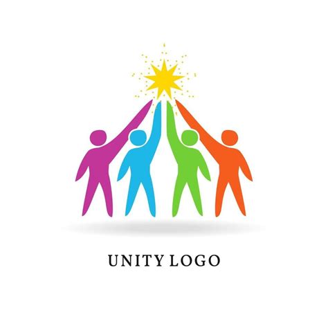 Unity Logo. togetherness and community design, social connection icon ...