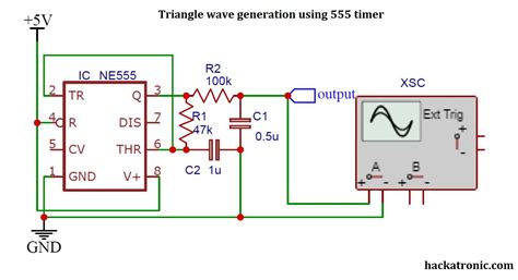 Triangle Wave Generator using 555 Timer