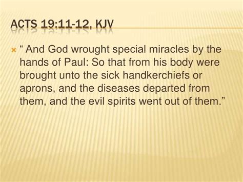 Prayer Pointers: Acts 19:11-12 - God of Miracles