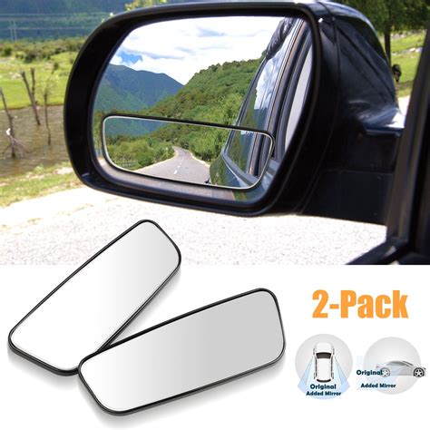 2pcs Car HD Glass Rectangle Convex Lens, Frameless Adjustable Blind ...