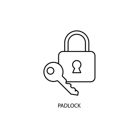 Padlock concept line icon. Simple element illustration. Padlock concept ...