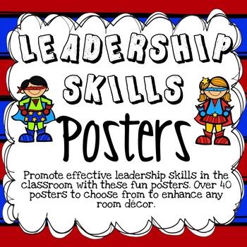 LEADERSHIP SKILLS POSTERS ~ HERO THEME by LindyLane | TpT