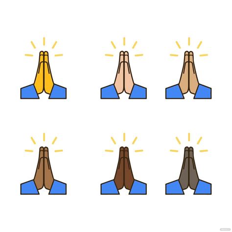 Vector Praying Hands Emoji in Illustrator, SVG, EPS, PNG, JPG ...