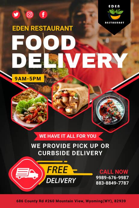 Food Delivery Template Free - FREE PRINTABLE TEMPLATES