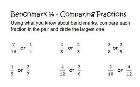 Benchmark Fractions - Connie Rivera's Continuing Education Classes