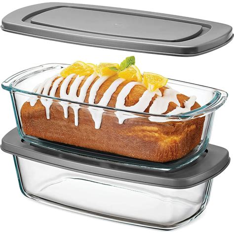 Superior Glass Loaf Pan With Cover - 2 Piece Meatloaf Pan With BPA-free ...