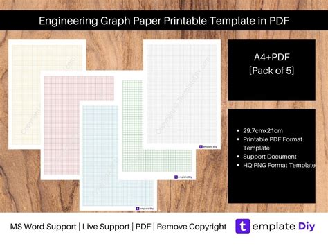 Engineering Graph Paper/ Grid Paper Printable Template in PDF