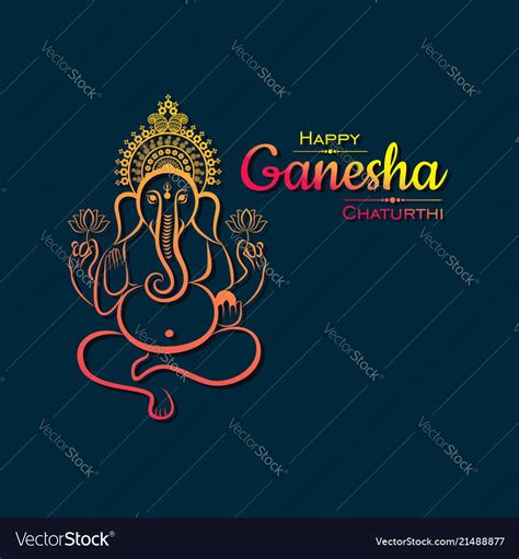 Happy ganesh chaturthi festival background Vector Image