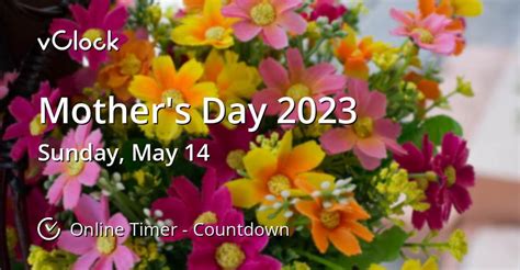 When is Mother's Day 2023 - Countdown Timer Online - vClock