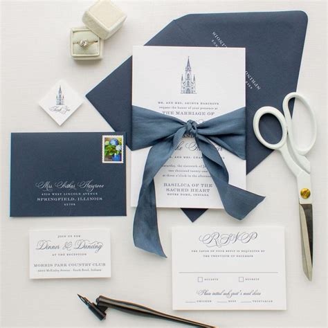 Notre Dame Basilica Wedding Invitations | Basilica of the Sacred Heart ...