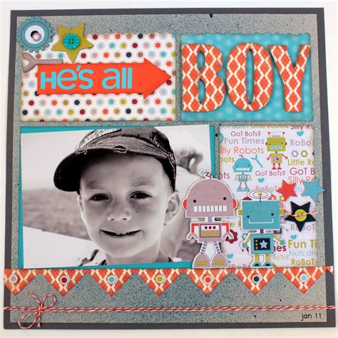 Scrapbook Page Layouts For Boys