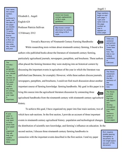 Mla Outline Template Word