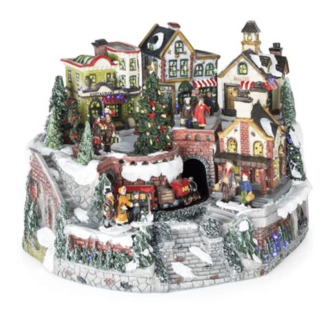 Christmas Village Set w/ Rotating Train | Bullseye on the Bargain