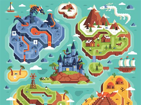 Game Level Map designs, themes, templates and downloadable graphic ...