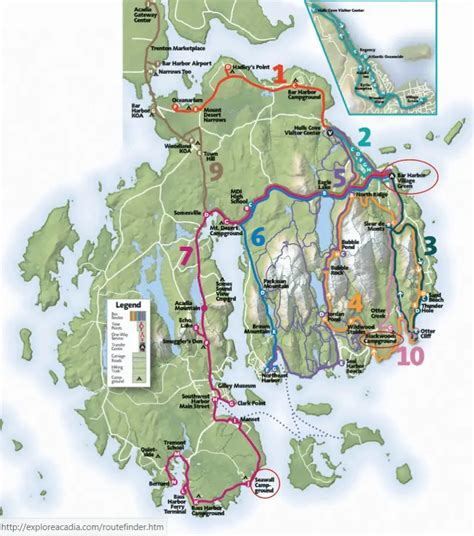 Printable Acadia National Park Map