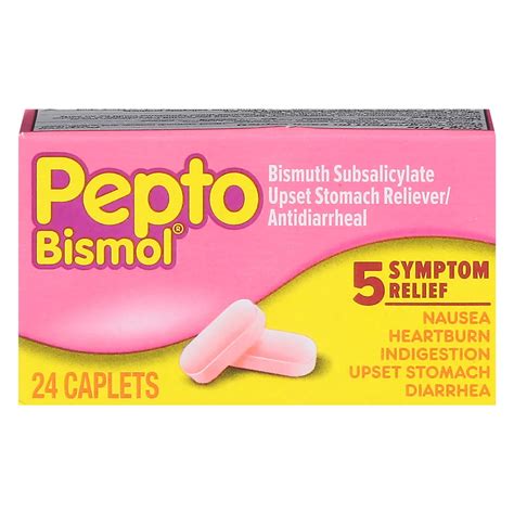 Pepto Bismol Non-Chewable Caplets - Shop Digestion & nausea at H-E-B