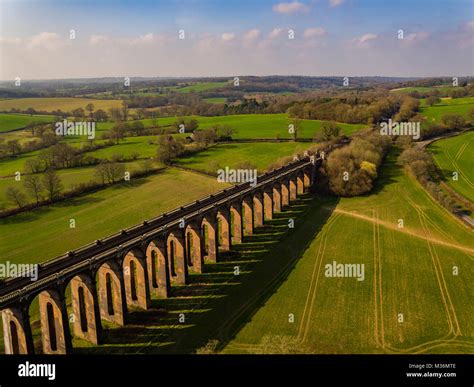 Ouse Valley Viaduct, Sussex, UK Aerial view Stock Photo - Alamy