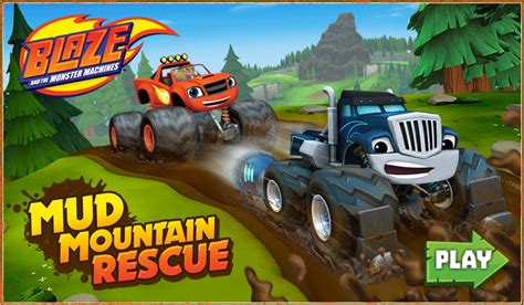 🕹️ Play Blaze and the Monster Machines Mud Mountain Rescue Game: Free ...