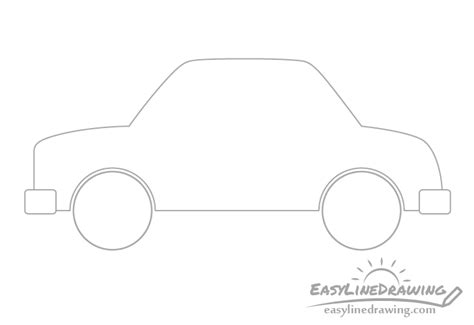 How to Draw a Cartoon Car in 12 Steps - EasyLineDrawing