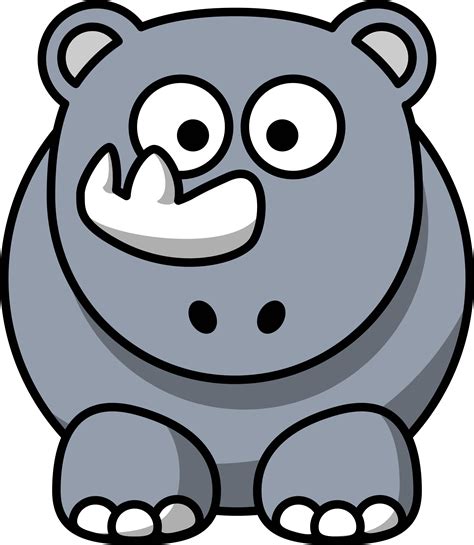 Clipart - Cartoon rhino