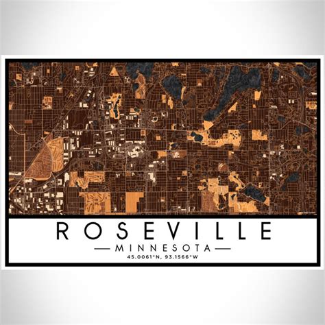 Roseville - Minnesota Map Print in Ember — JACE Maps