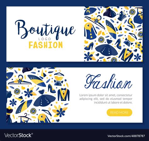 Boutique fashion banner design with garment Vector Image