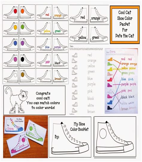 Pete the Cat Activities For I Love My White Shoes - Classroom Freebies