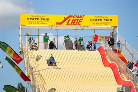 Giant Slide Ride at Washington State Fair Editorial Photo - Image of ...