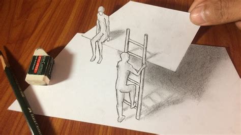 3D Pencil Drawing Simple