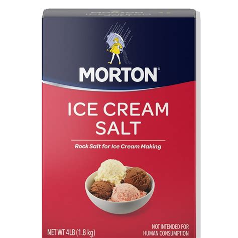 Morton Ice Cream Salt, Rock Salt for Ice Cream Making, 4 LB Box ...