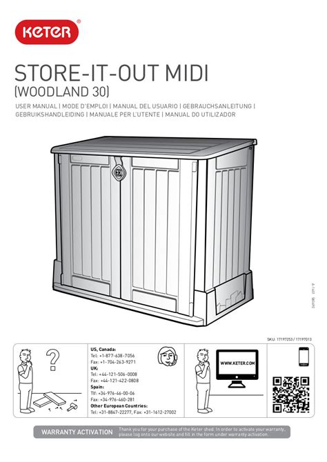 Replacement Parts For Keter Store It Out Arc Plastic Garden Storage Box ...