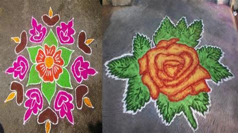 9 Best Rose Rangoli Designs to Try at Home | Styles At Life