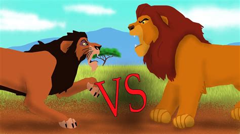 MUFASA VS SCAR THE BATTLE - Animation Pivot - YouTube