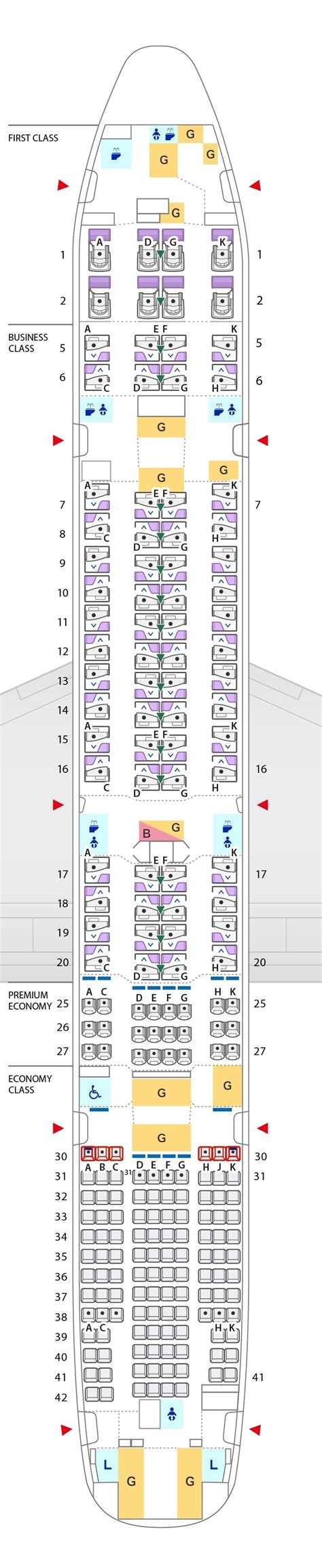 Seat Map of Boeing 777-300ER | Seat Map | In-Flight | Travel ...