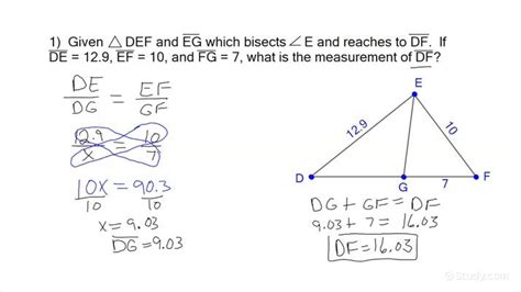 Using the Angle Bisector Theorem | Geometry | Study.com