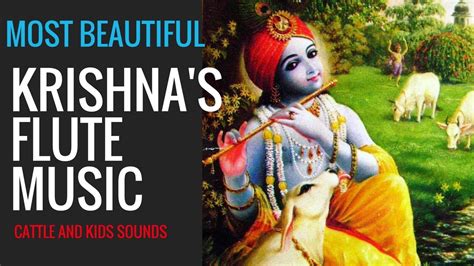 MOST BEAUTIFUL * Lord Krishna's Flute Music With Cattle and kids sounds ...