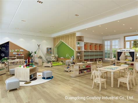 Cowboy Kids Kindergarten Furniture Including Cabinet Table Chairs for ...