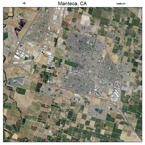 Aerial Photography Map of Manteca, CA California