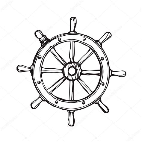 Ships Wheel Drawing at GetDrawings | Free download