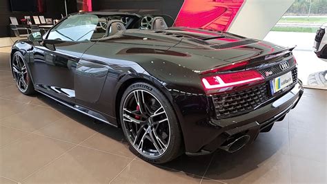 BEST SPEC? Black 2021 AUDI R8 V10 SPYDER Performance 620 PS Start up ...