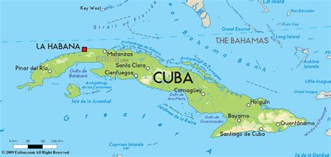 Road Map of Cuba and Cuba Road Maps