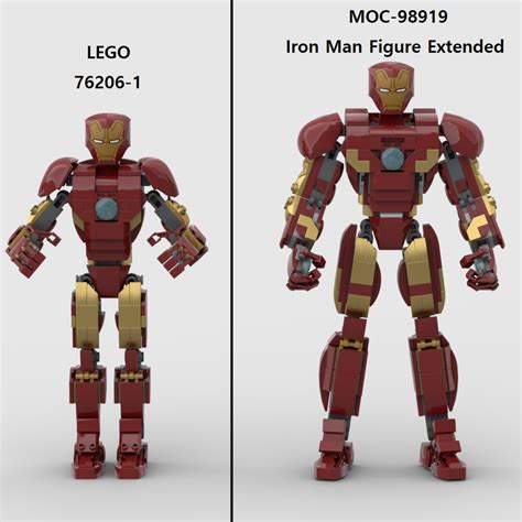 LEGO MOC 76206 Iron Man Figure extended MOD by Sechada | Rebrickable ...