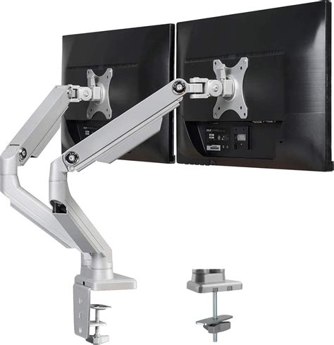 PC Dual Monitor Arm Stand Desk Mount Bracket(Mechanical Powered) with ...