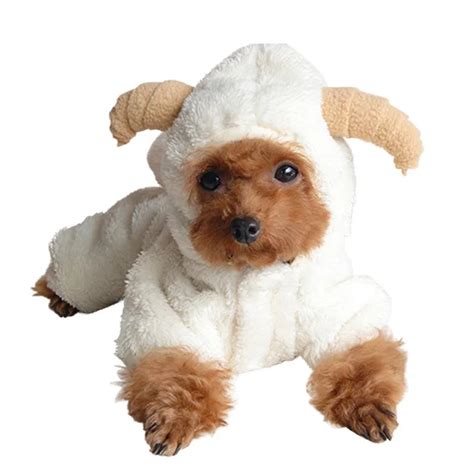 Super Warm Winter Dog Clothes Christmas Sheep Costume For Dogs Cat Suit ...