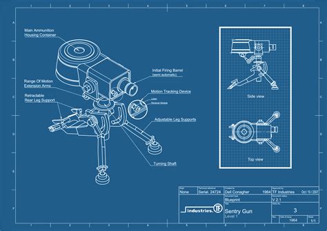 I made a Sentry Gun Blueprint (3309 x 2339) : tf2